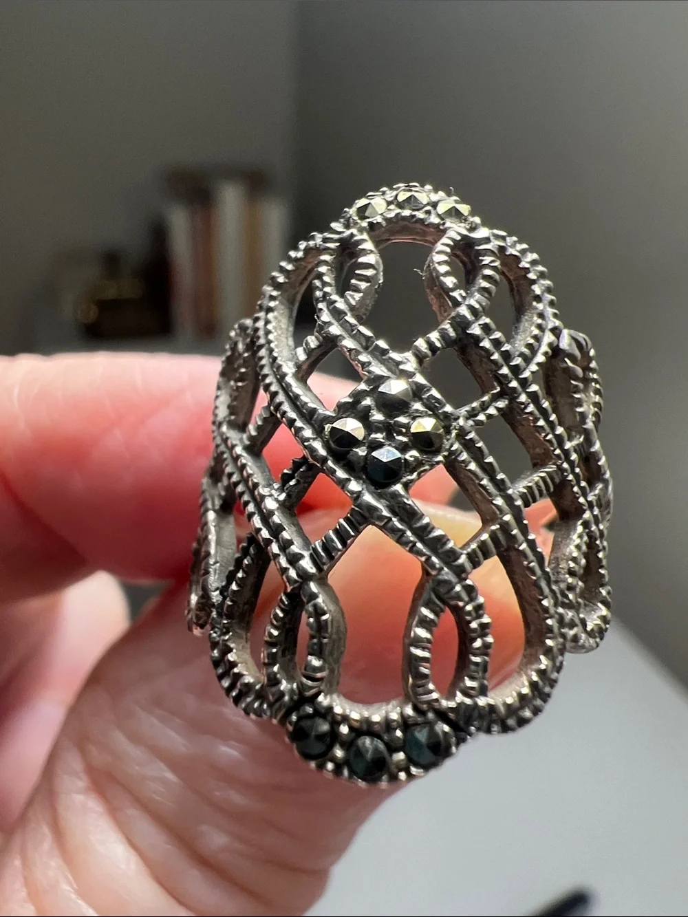 925 Sterling Silver airy openwork